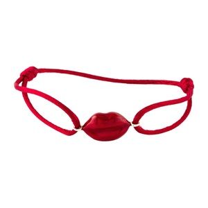 Mattioli Red Lips Sterling Silver and Enamel Bracelet